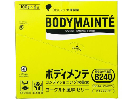 大塚製薬 ボディメンテ ゼリー ヨーグルト風味 100g×6袋 1箱※軽(ご注文単位1箱)【直送品】