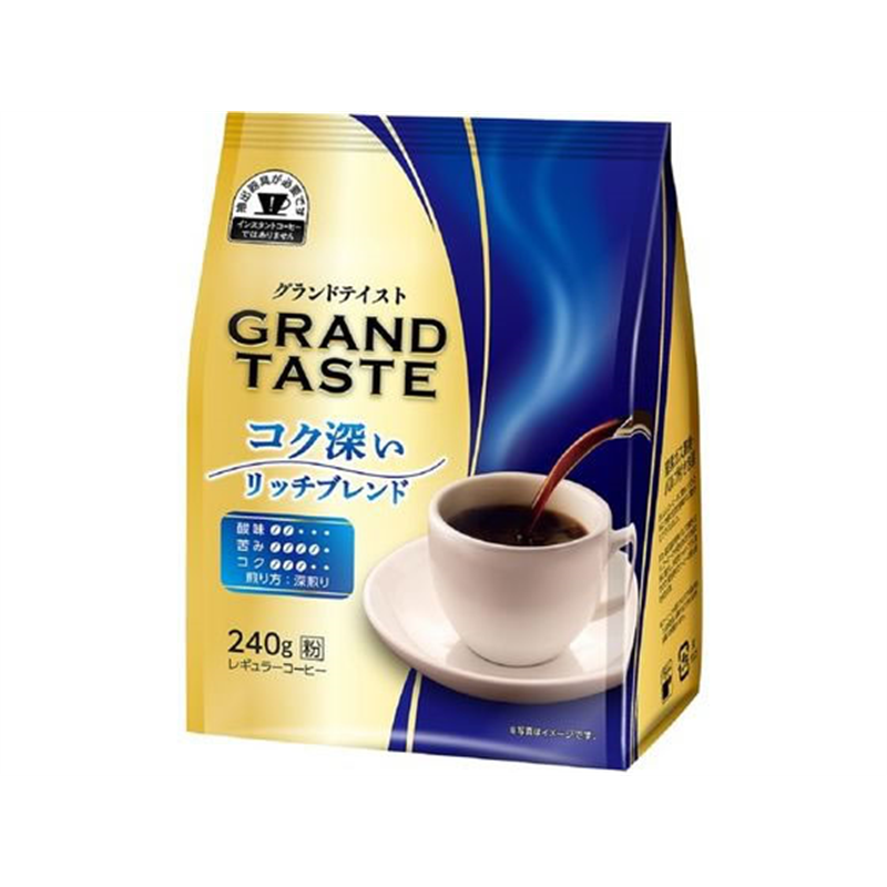 キーコーヒー グランドテイスト コク深いリッチブレンド 240g 1袋※軽（ご注文単位1袋）【直送品】