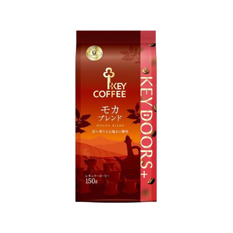 キーコーヒー KEY DOORS+ モカブレンド 豆 (LP) 150g 1袋※軽(ご注文単位1袋)【直送品】