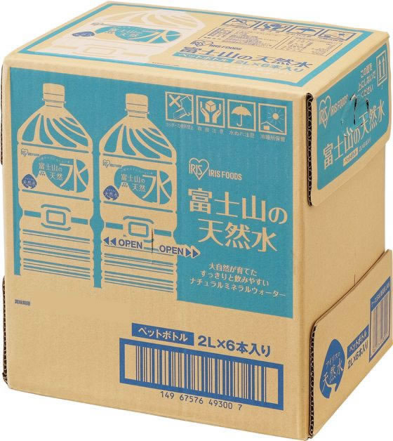 アイリスオーヤマ 富士山の天然水 2L×6本 1箱※軽（ご注文単位1箱）【直送品】