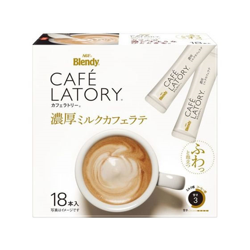 AGF カフェラトリー スティック 濃厚ミルクカフェラテ 18本 51645 1個※軽（ご注文単位1個）【直送品】