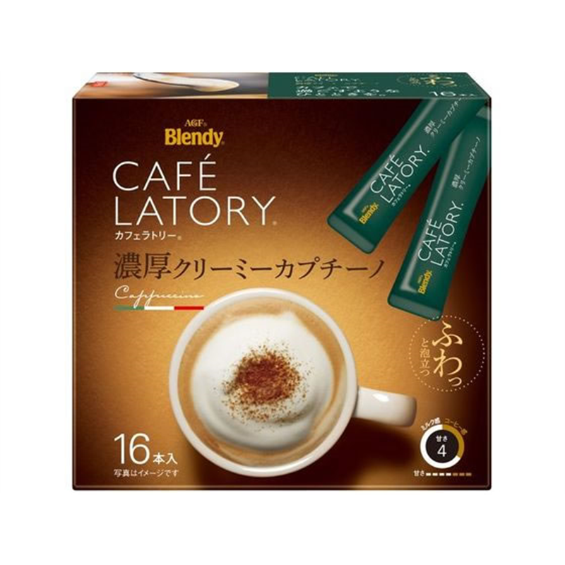 AGF カフェラトリー スティック 濃厚クリーミーカプチーノ 16本 51645 1個※軽（ご注文単位1個）【直送品】