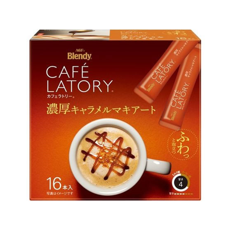 AGF カフェラトリー スティック 濃厚キャラメルマキアート 16本 51645 1個※軽（ご注文単位1個）【直送品】