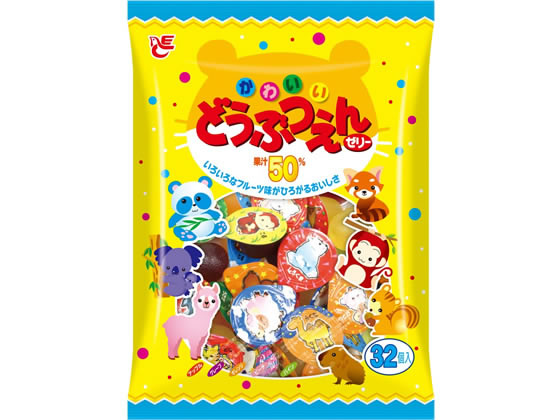 エースベーカリー どうぶつえんゼリー 32個 1袋※軽（ご注文単位1袋）【直送品】