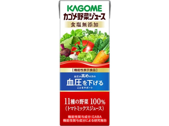 カゴメ 野菜ジュース 食塩無添加 200mL 1本※軽（ご注文単位1本）【直送品】