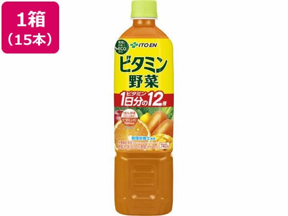 伊藤園 ビタミン野菜 740g×15本 1箱※軽（ご注文単位1箱）【直送品】