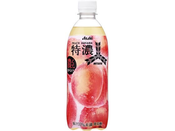 アサヒ飲料 三ツ矢特濃ピーチスカッシュ 500mL 1本※軽(ご注文単位1本)【直送品】