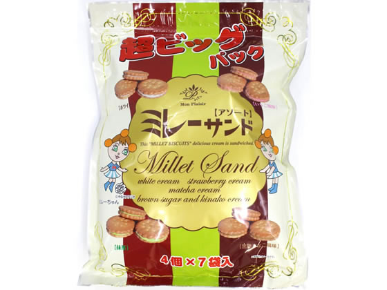 ミレーサンド 超ビッグパック アソート 4個×7袋入り 1ﾊﾟｯｸ※軽（ご注文単位1ﾊﾟｯｸ）【直送品】