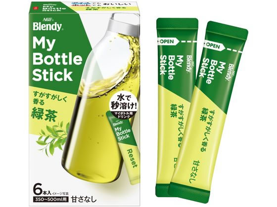 AGF ブレンディ マイボトルスティック すがすがしく香る緑茶 6本 1箱※軽（ご注文単位1箱）【直送品】