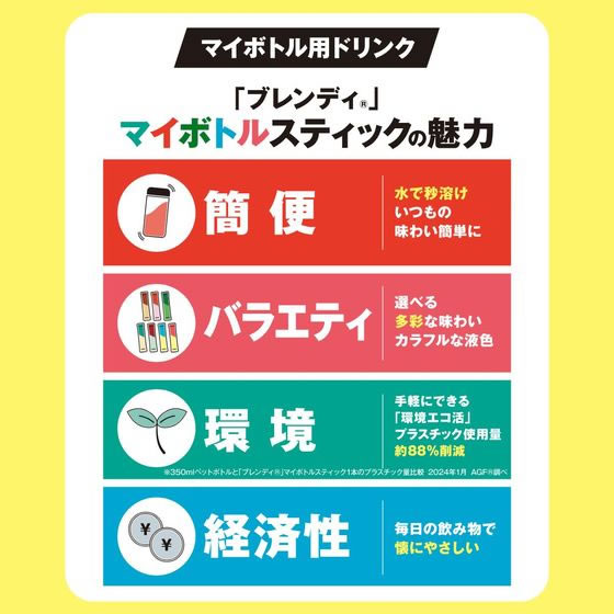 AGF ブレンディ マイボトルスティック すがすがしく香る緑茶 6本 1箱※軽(ご注文単位1箱)【直送品】