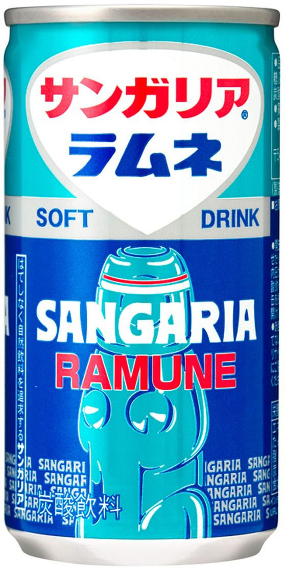 サンガリア ラムネ 缶 190g×30本 1箱※軽（ご注文単位1箱）【直送品】