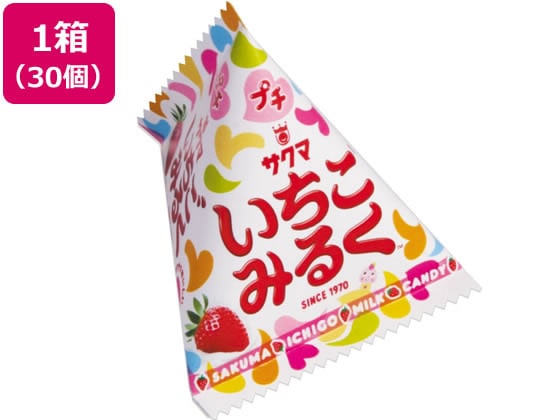 サクマ製菓 プチいちごみるく 3粒×30個 1箱※軽（ご注文単位1箱）【直送品】