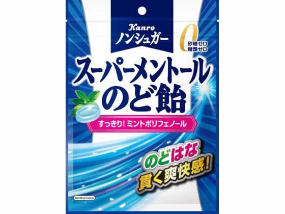 カンロ ノンシュガースーパーメントールのど飴 80g 1袋※軽（ご注文単位1袋）【直送品】