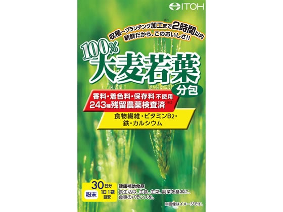 井藤漢方製薬 100%大麦若葉 分包 3g×30袋 1個※軽(ご注文単位1個)【直送品】