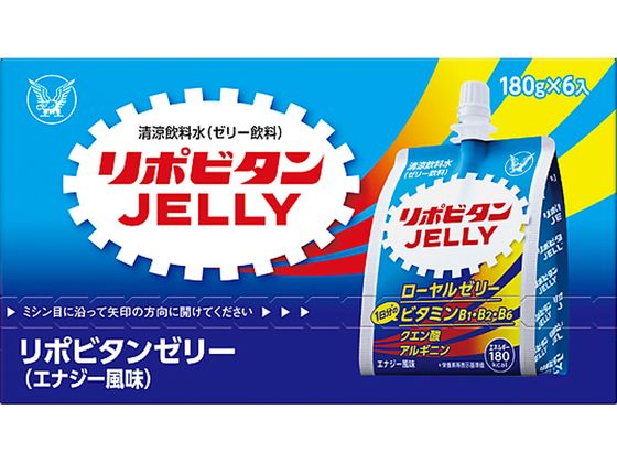 大正製薬 リポビタンゼリー 180g×6個 1箱※軽(ご注文単位1箱)【直送品】