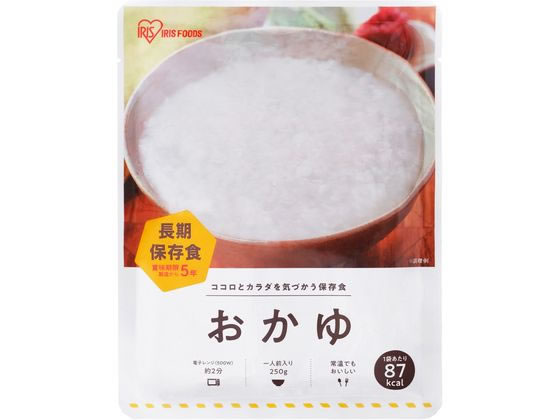 アイリスオーヤマ 災対食パウチ おかゆ 250g-オカユ 1袋※軽（ご注文単位1袋）【直送品】