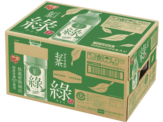 アイリスオーヤマ アイリスのお茶 緑(りょく) 500mL×24本 312068 1箱※軽（ご注文単位1箱）【直送品】
