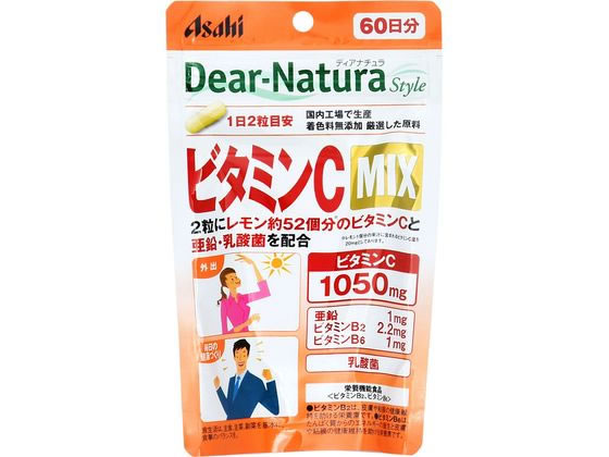アサヒグループ食品 ディアナチュラスタイル ビタミンC MIX 60日分 120粒 1袋※軽（ご注文単位1袋）【直送品】