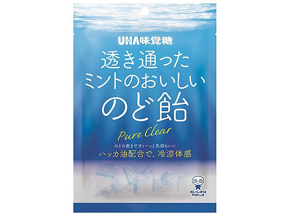 UHA味覚糖 透き通ったミントのおいしいのど飴 92g 1袋※軽(ご注文単位1袋)【直送品】