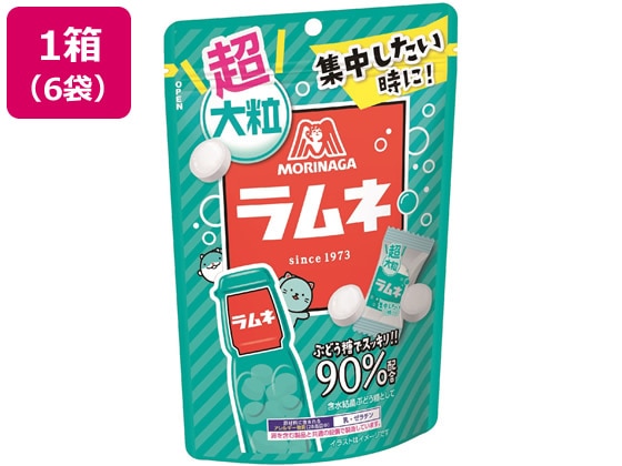 森永製菓 超大粒ラムネ 60g 6袋 1箱※軽(ご注文単位1箱)【直送品】