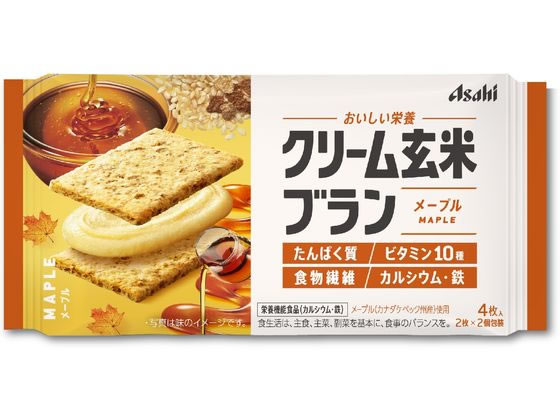 アサヒグループ食品 クリーム玄米ブラン メープル 2枚×2袋 1パック※軽（ご注文単位1パック）【直送品】