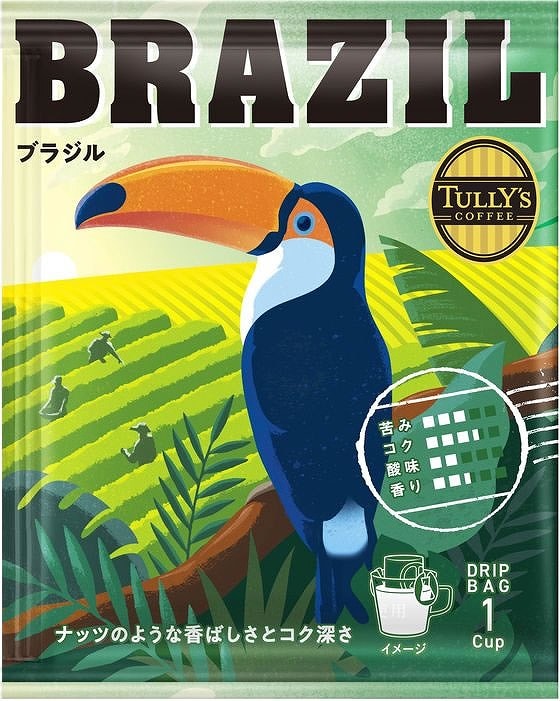 伊藤園 TULLY’S COFFEE ドリップBRAZIL9g×5袋 5個 ※軽(ご注文単位)【直送品】