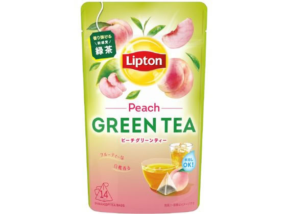 キーコーヒー リプトン グリーンティー ピーチ ティーバッグ 14袋 ※軽（ご注文単位）【直送品】