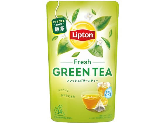 キーコーヒー リプトン グリーンティー フレッシュ ティーバッグ 14袋 ※軽（ご注文単位）【直送品】
