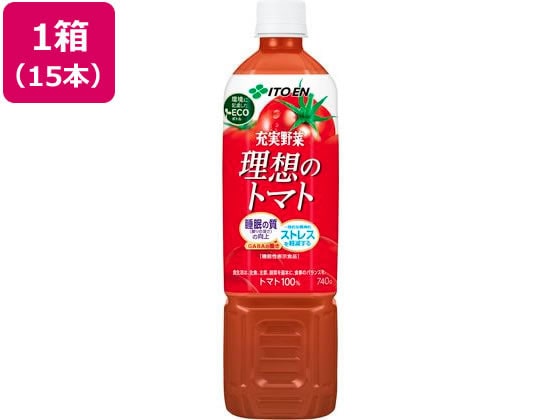 伊藤園 充実野菜理想のトマト 740g 15本 ※軽（ご注文単位）【直送品】