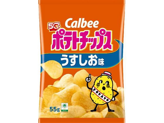 カルビー ポテトチップス うすしお味 55ｇ ※軽（ご注文単位）【直送品】