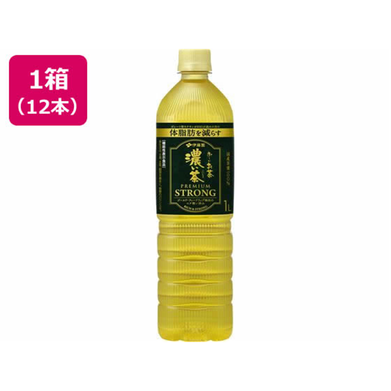 伊藤園 お～いお茶濃い茶 PREMIUM STRONG 1L×12本 1箱※軽（ご注文単位1箱）【直送品】