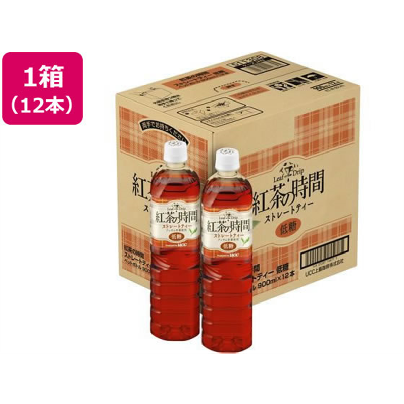 UCC 紅茶の時間 ストレートティー 低糖 PET 900mL 12本 1箱※軽（ご注文単位1箱）【直送品】
