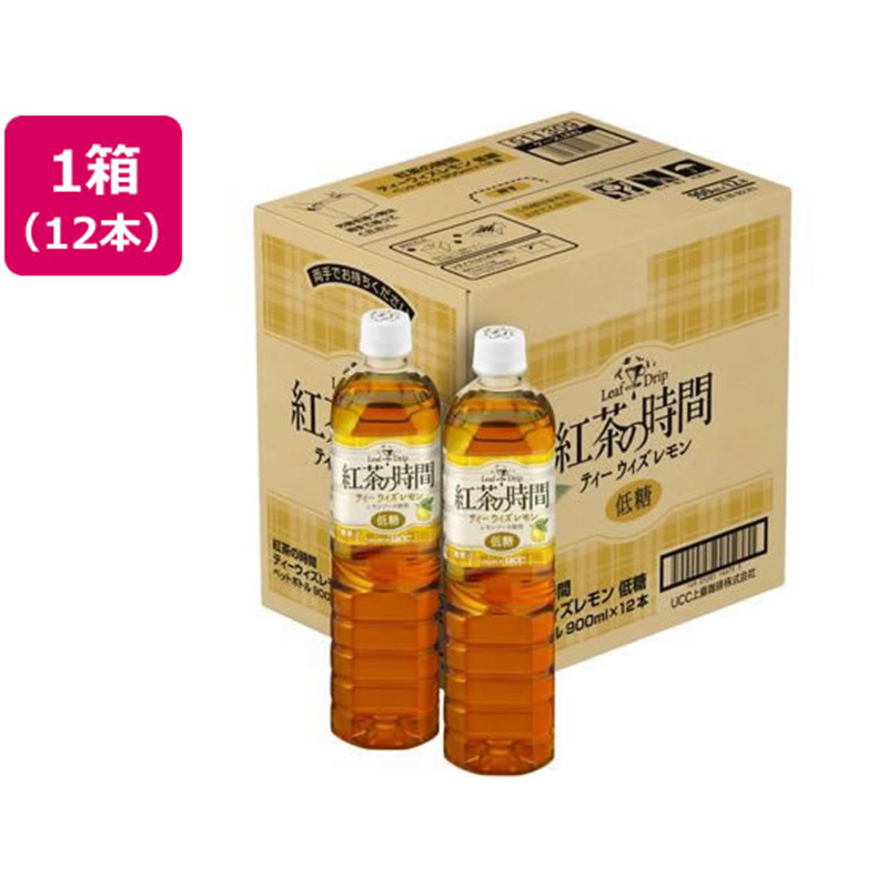 UCC 紅茶の時間 ティーウィズレモン 低糖 PET 900mL 12本 1箱※軽（ご注文単位1箱）【直送品】