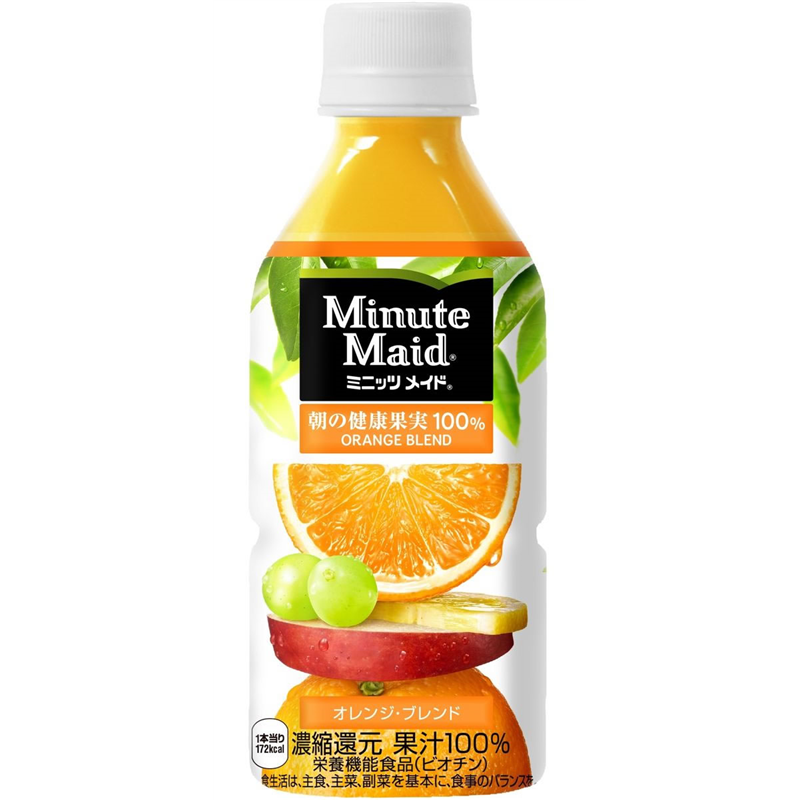 コカ・コーラ ミニッツメイド 朝の健康果実 オレンジブレンド350mL 24本 1箱※軽（ご注文単位1箱）【直送品】