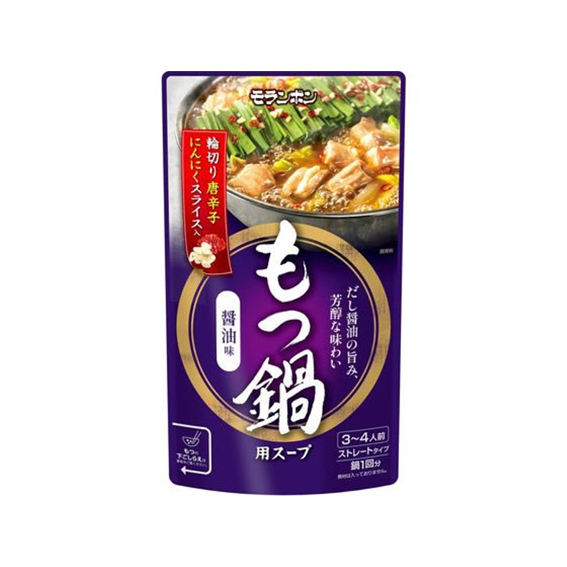 モランボン もつ鍋用スープ 醤油味 750g 1個※軽（ご注文単位1個）【直送品】