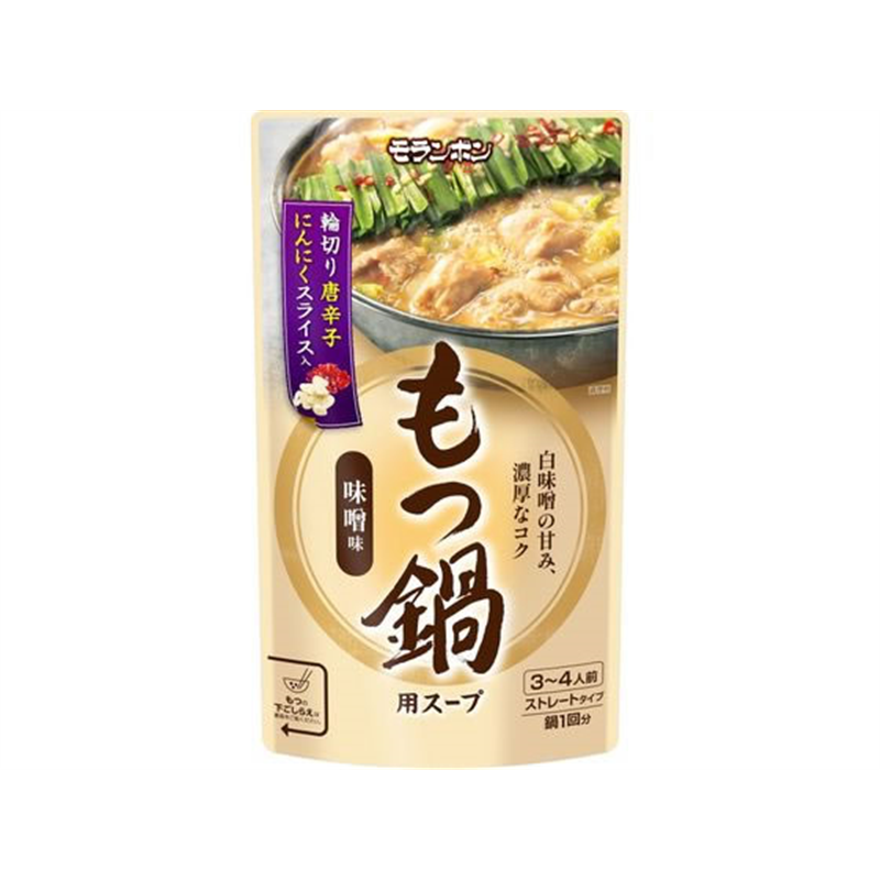 モランボン もつ鍋用スープ 味噌味 750g 1個※軽（ご注文単位1個）【直送品】