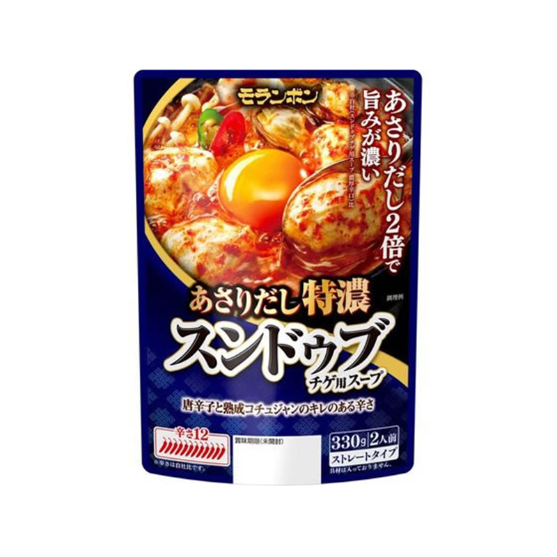 モランボン あさりだし特濃 スンドゥブチゲ用スープ 330g 1個※軽（ご注文単位1個）【直送品】