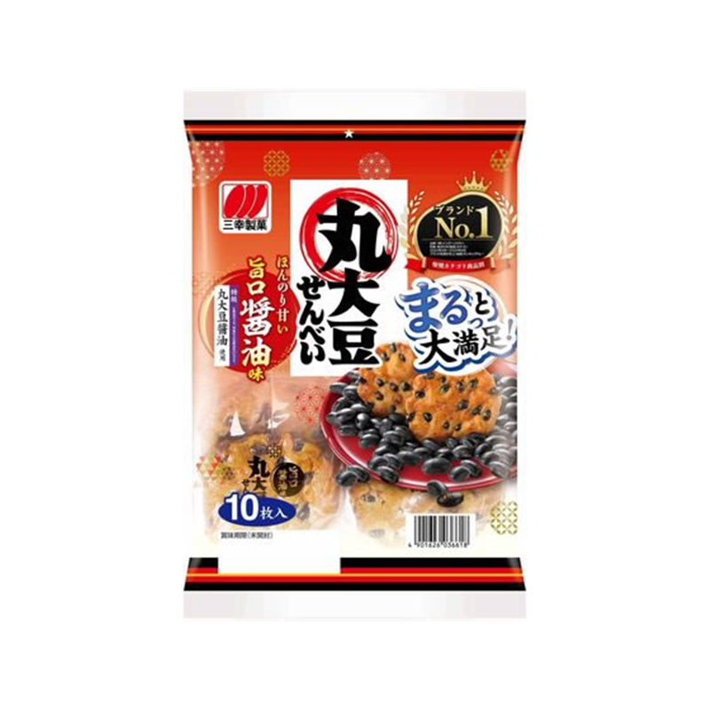 三幸製菓 丸大豆せんべい 旨口しょうゆ味 10枚 1袋※軽（ご注文単位1袋）【直送品】