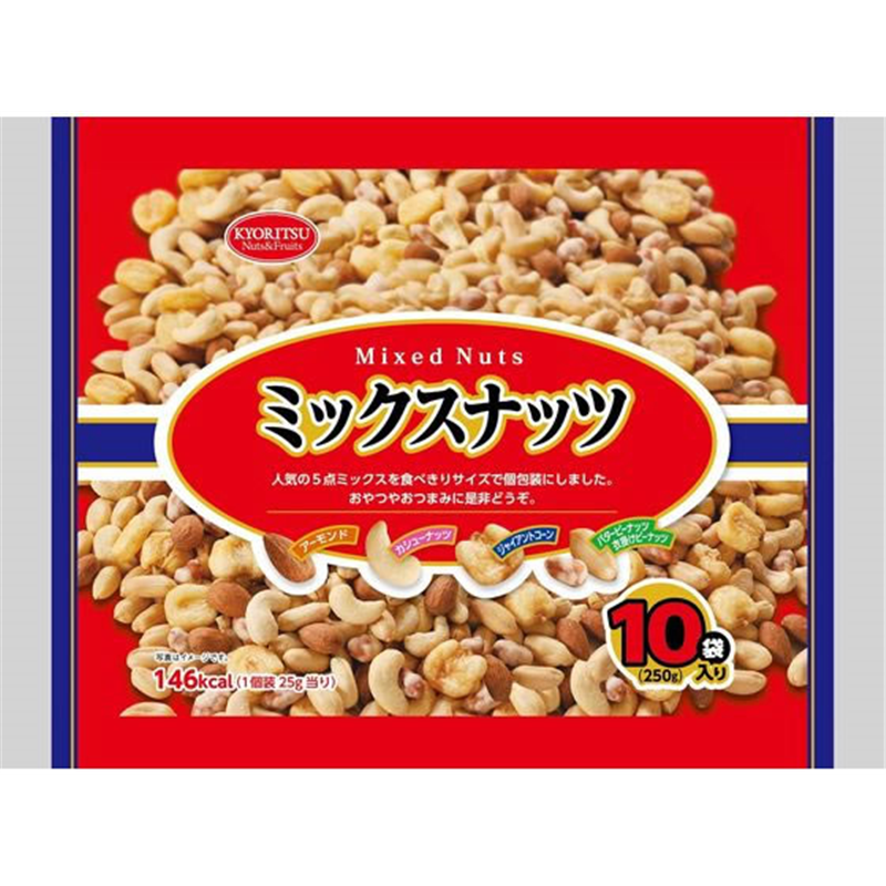 共立食品 ミックスナッツ 10袋入 26239 1パック※軽（ご注文単位1パック）【直送品】