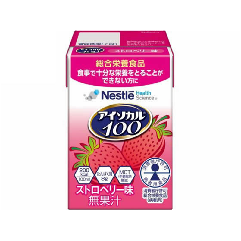 ネスレ アイソカル100 ストロベリー味 100mL 1本※軽（ご注文単位1本）【直送品】