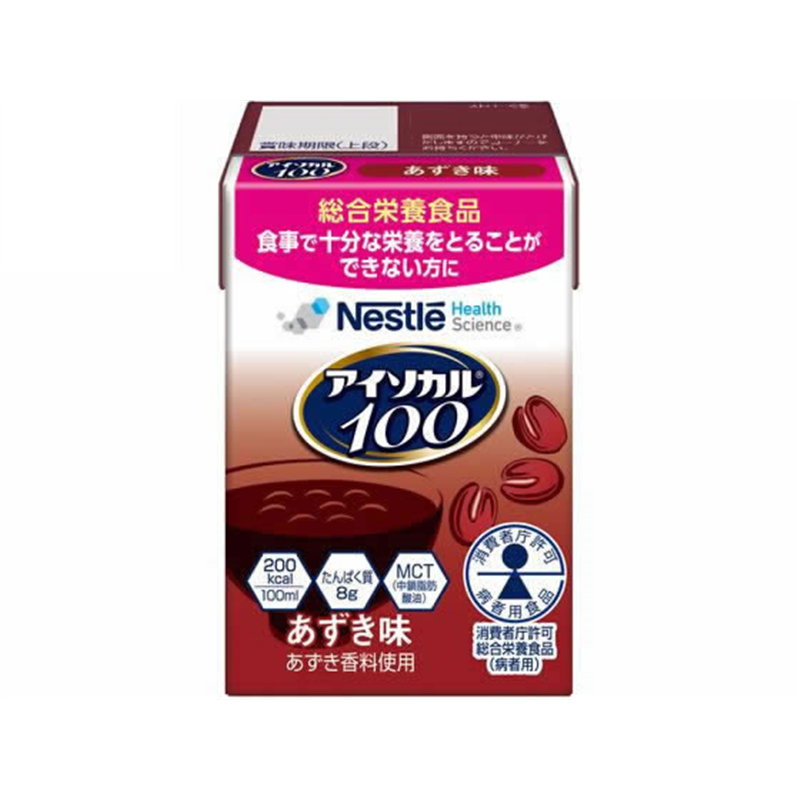 ネスレ アイソカル100 あずき味 100mL 1本※軽（ご注文単位1本）【直送品】