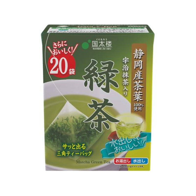 国太楼 宇治抹茶入り緑茶 三角ティーバッグ 20P 17872 1個※軽（ご注文単位1個）【直送品】
