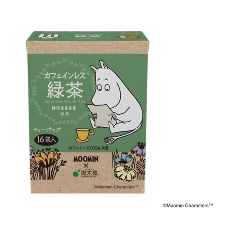 国太楼 ムーミン カフェインレス 緑茶 三角ティーバッグ 16P 1個※軽（ご注文単位1個）【直送品】