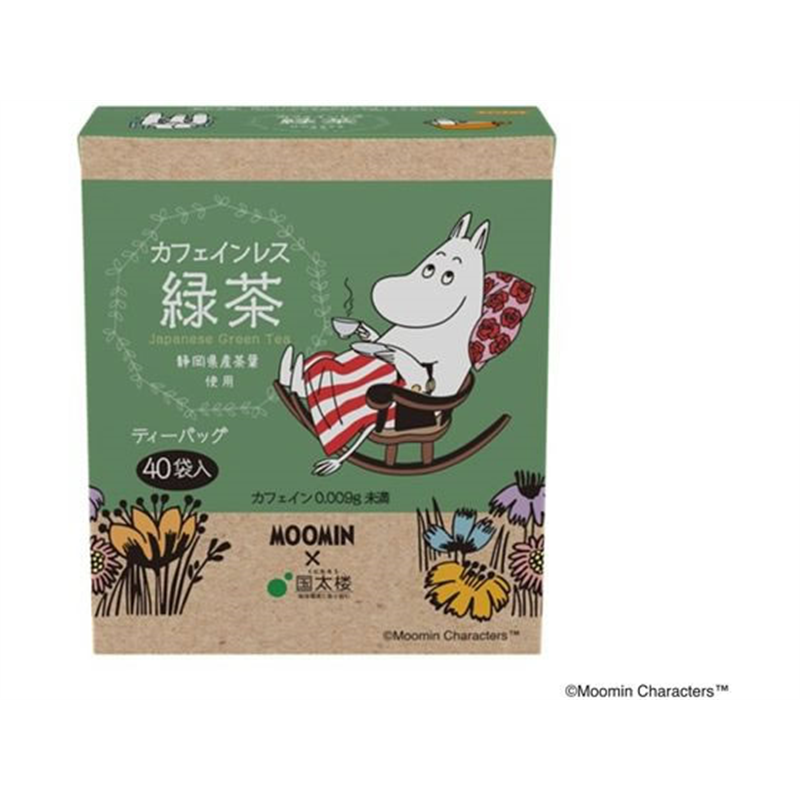 国太楼 ムーミン カフェインレス 緑茶 三角ティーバッグ 40P 1個※軽（ご注文単位1個）【直送品】
