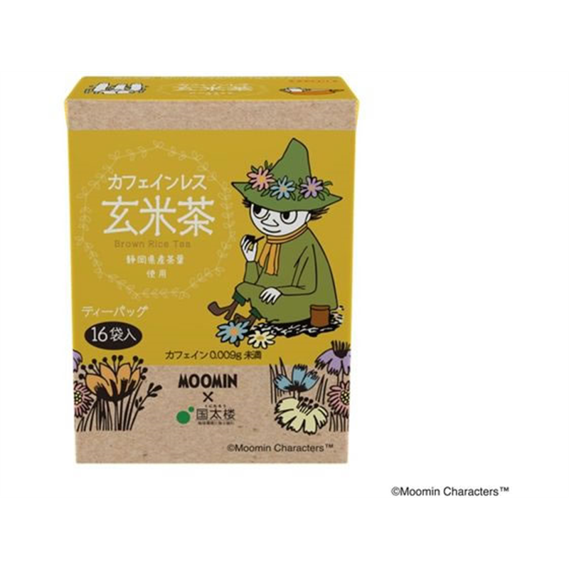 国太楼 ムーミン カフェインレス 玄米茶 三角ティーバッグ 16P 1個※軽（ご注文単位1個）【直送品】