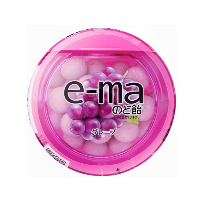 UHA味覚糖 e-ma のど飴 (容器タイプ) ぶどう 1個※軽（ご注文単位1個）【直送品】