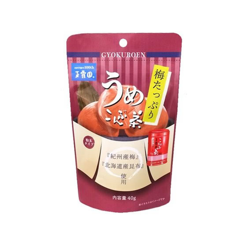 玉露園 梅たっぷり 梅こんぶ茶 40g 45308 1袋※軽（ご注文単位1袋）【直送品】