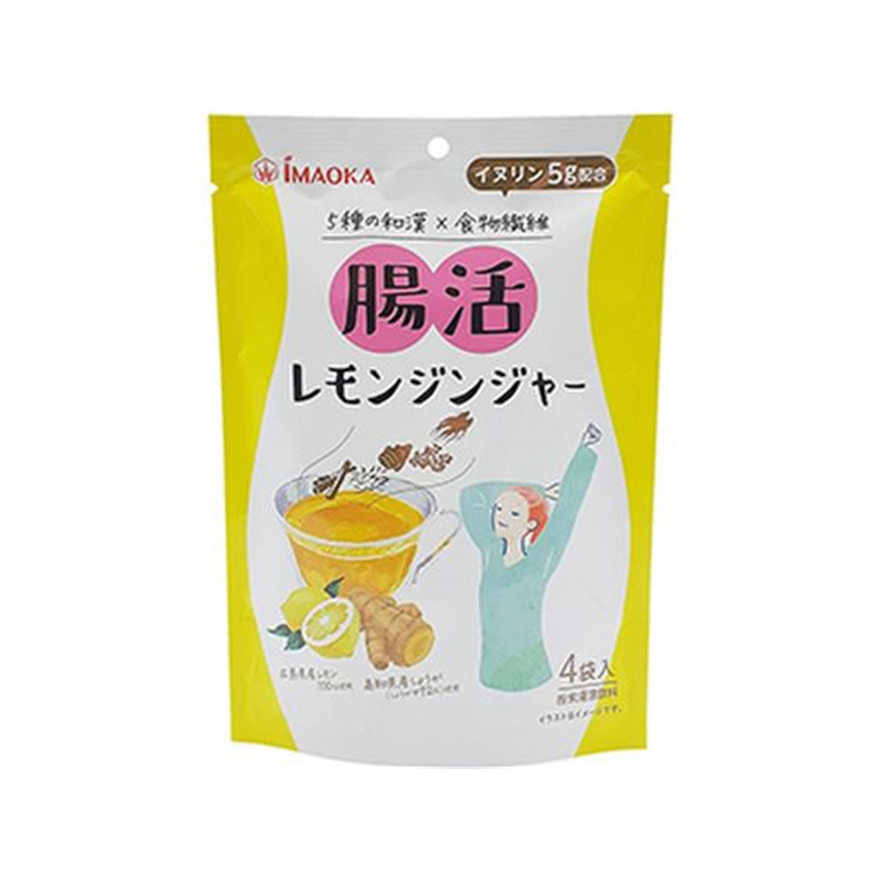 今岡製菓 腸活レモンジンジャー 15g×4袋入 1パック※軽(ご注文単位1パック)【直送品】