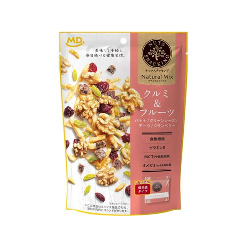 MDホールディングス ナッツスナッキング ナチュラルミックス クルミ&フルーツ 1個※軽（ご注文単位1個）【直送品】