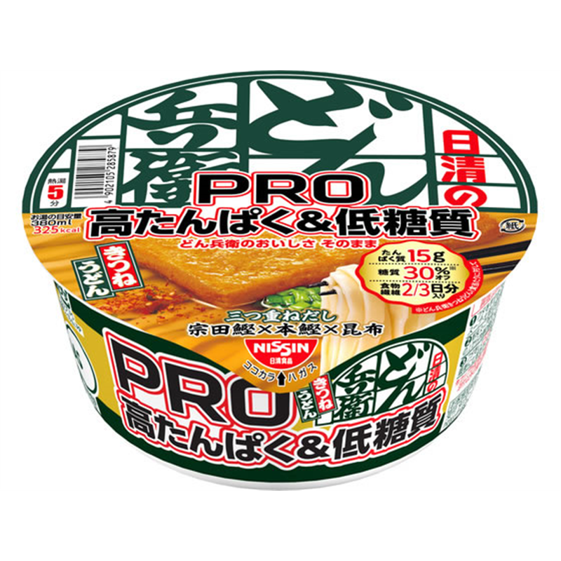 どん兵衛 PRO高たんぱく&低糖質 きつねうどん 1個※軽（ご注文単位1個）【直送品】